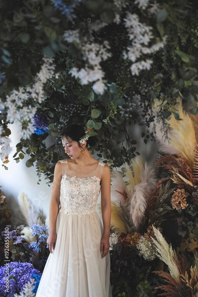 Obraz ウェディングドレスを着た花嫁