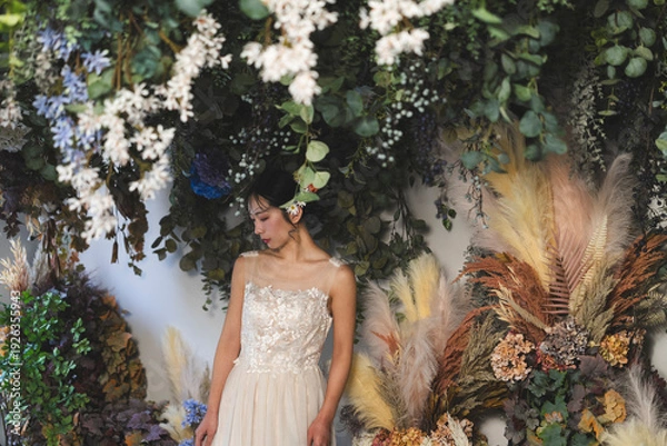 Obraz ウェディングドレスを着た花嫁