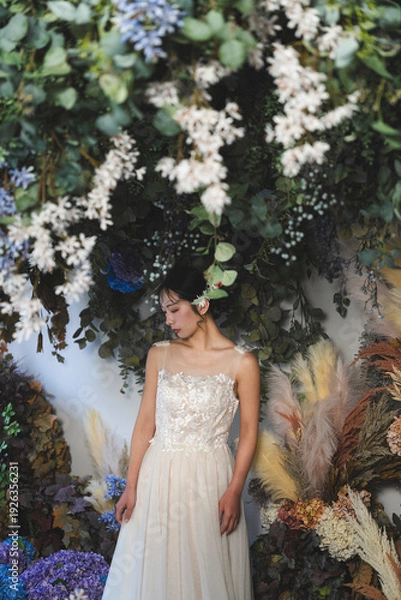 Obraz ウェディングドレスを着た花嫁