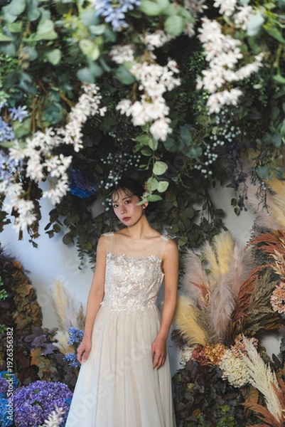 Obraz ウェディングドレスを着た花嫁