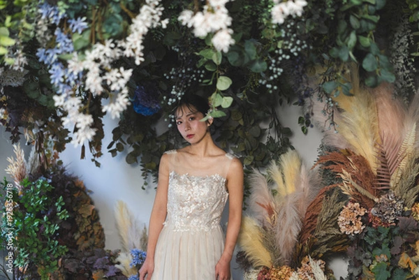 Obraz ウェディングドレスを着た花嫁