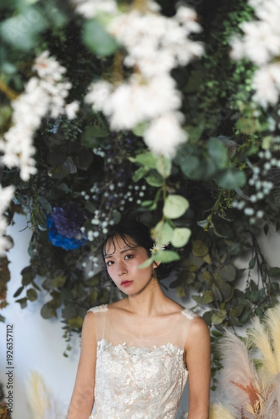 Obraz ウェディングドレスを着た花嫁