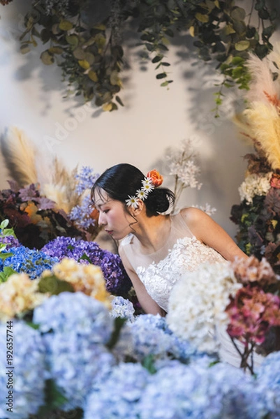 Obraz ウェディングドレスを着た花嫁