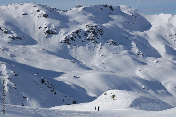 Obraz Menschen vor Bergkulisse