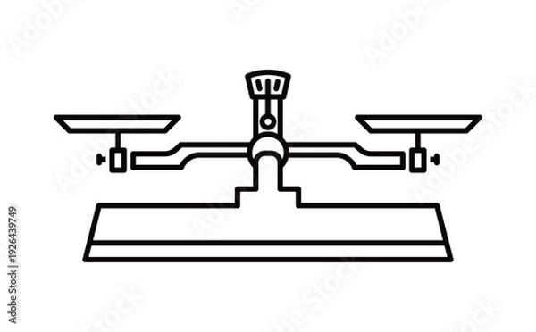Obraz 上皿天秤のシンプルなイラスト