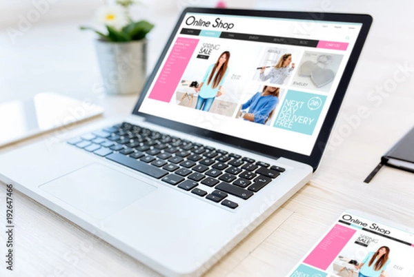 Fototapeta Online shop website