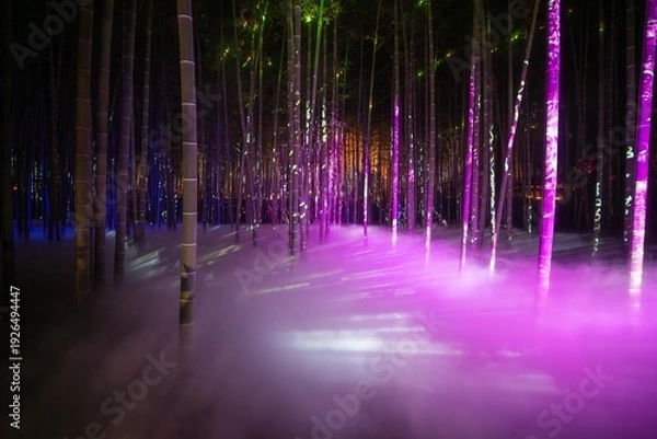 Fototapeta 茨城県水戸市　偕楽園のライトアップ