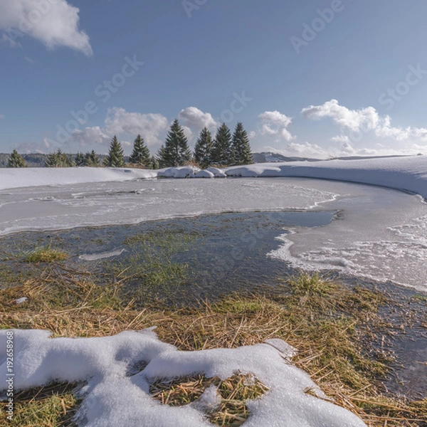 Fototapeta Czech winter in Ore mountains