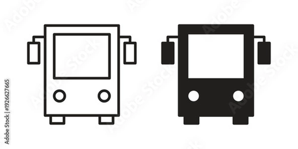 Obraz Bus icon collection with multiple styles. EPS10