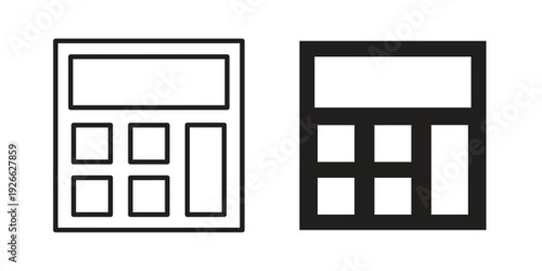 Obraz Calculator icon collection with multiple styles. EPS10