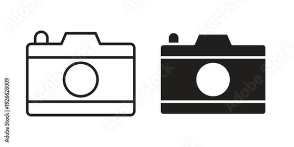 Obraz Camera icon collection with multiple styles. EPS10