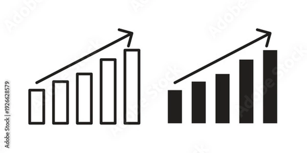 Obraz Chart icon collection with multiple styles. EPS10