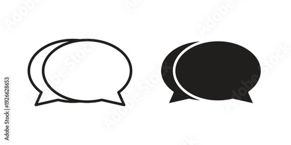 Obraz Chat icon collection with multiple styles. EPS10