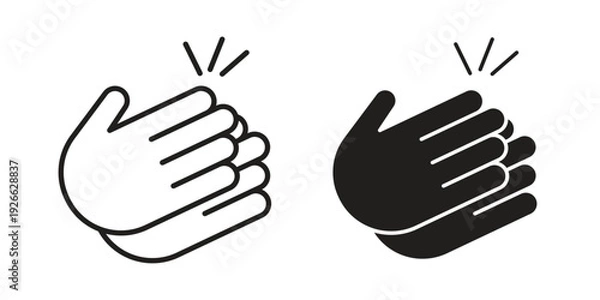 Obraz Clap icon collection with multiple styles. EPS10