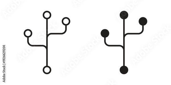 Obraz Code branch icon collection with multiple styles. EPS10