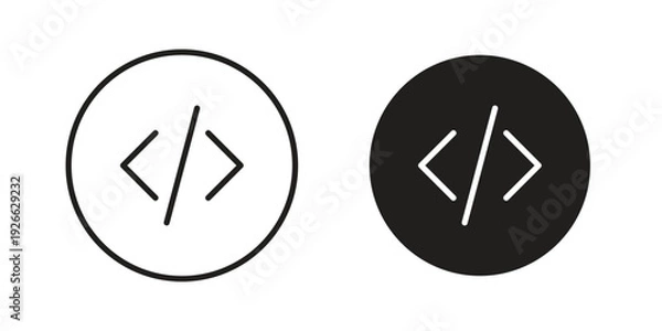 Obraz Code icon collection with multiple styles. EPS10