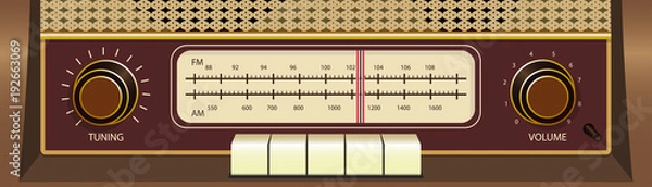 Obraz Panel przedni radia starego modelu