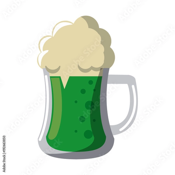Obraz Irish green beer icon vector illustration graphic design