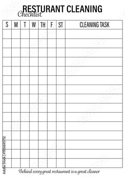 Fototapeta cafe cleaning checklist