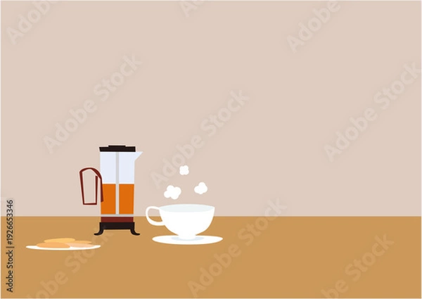 Obraz 午後のティータイム.のイラスト