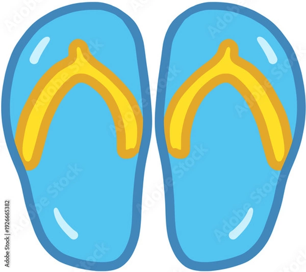 Obraz blue flip flops