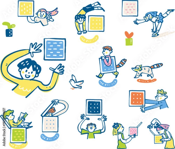 Obraz 既成概念を超え思考の枠で自分の世界を自由に構築する子供たちの躍動（パーソナル・リビルドシリーズ）