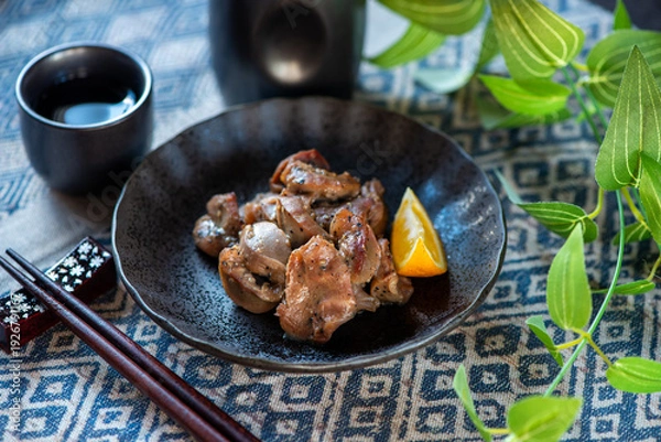 Obraz 皿に盛った砂ズリ