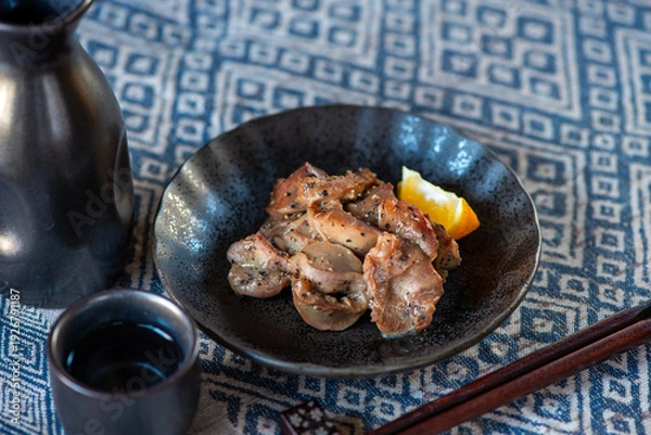 Obraz 皿に盛った砂ズリ