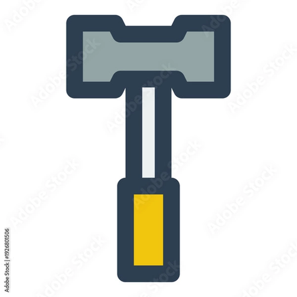 Obraz hammer filled outline icon
