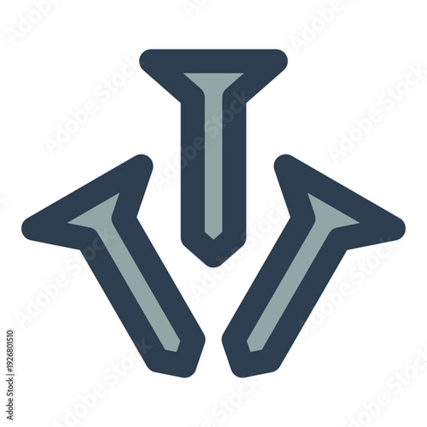 Obraz nails filled outline icon