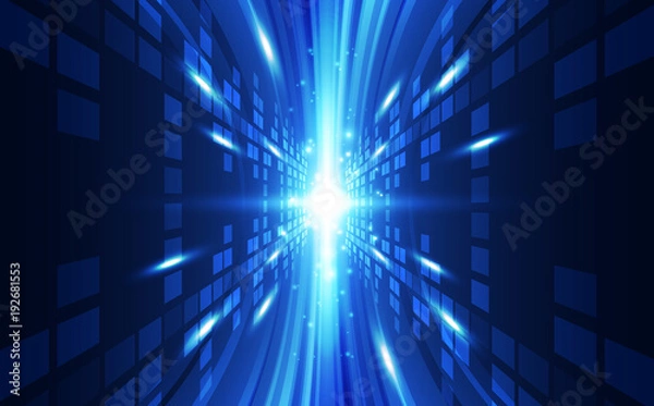 Fototapeta Abstract vector super high speed digital technology concept. background illustration