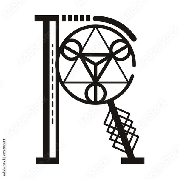 Obraz Sacred Ancient Geometry font