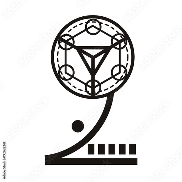 Obraz Ancient Geometry Font 