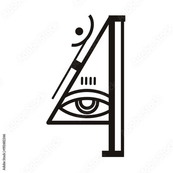 Obraz Ancient Geometry Font 