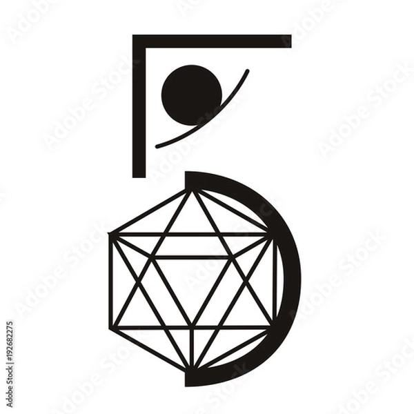 Obraz Ancient Geometry Font 