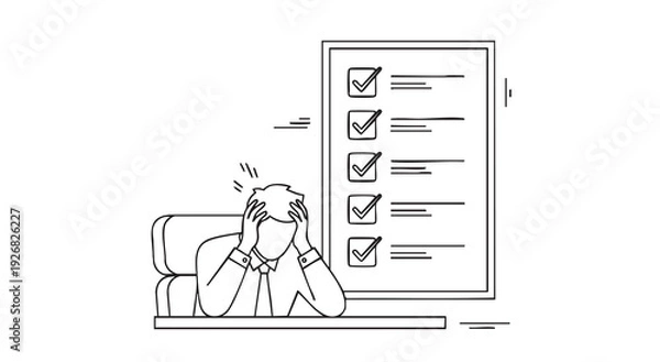 Fototapeta Task Checklist Planning Concept