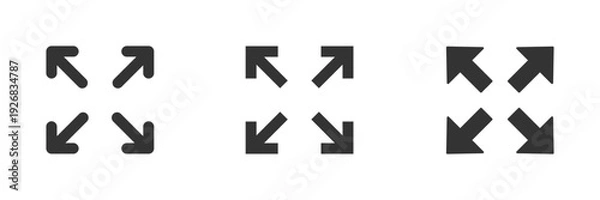 Obraz Flat Full screen icon. Expand icon symbol concept