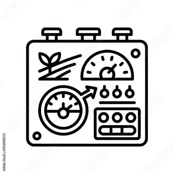 Obraz Broken clock icons time management failure vector illustration flat design