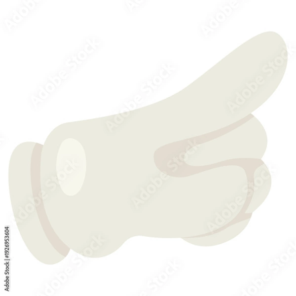 Obraz Cartoon Pointing Hand Icon