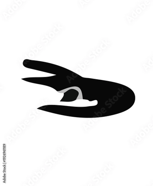 Obraz black and white vector hand