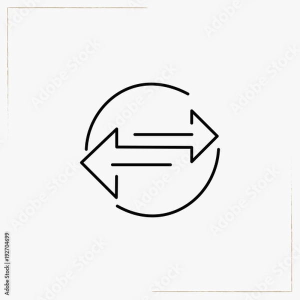 Fototapeta file transfer line icon
