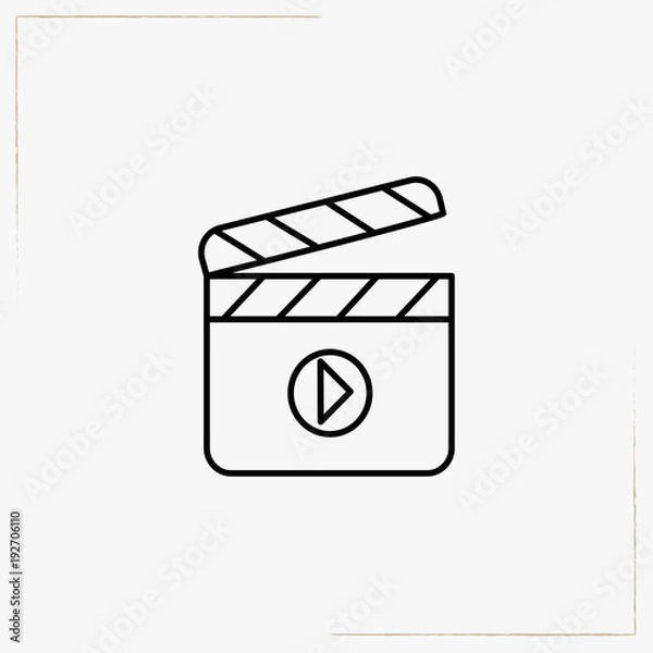 Fototapeta cinema flapper line icon