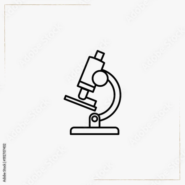 Fototapeta microscope line icon