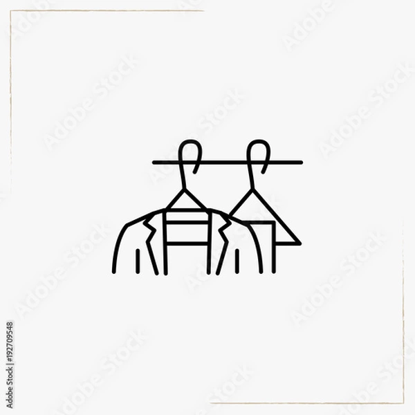 Fototapeta hanger line icon