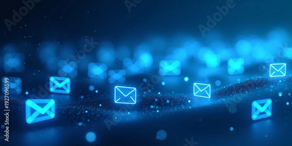 Fototapeta Blue Mail Icon