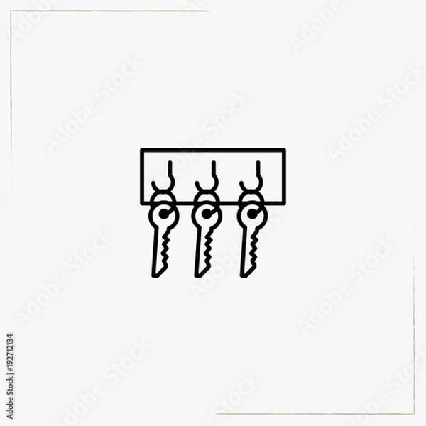 Fototapeta keys line icon