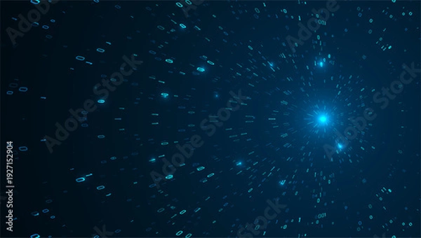 Obraz Abstract big data visualization. Big data code representation. Graphic concept for your design