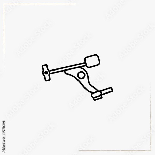 Fototapeta lower control arm line icon