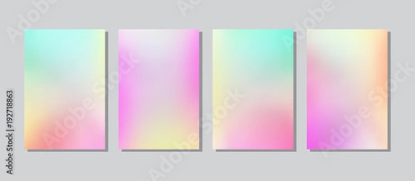 Fototapeta Screen gradient set with modern abstract backgrounds.