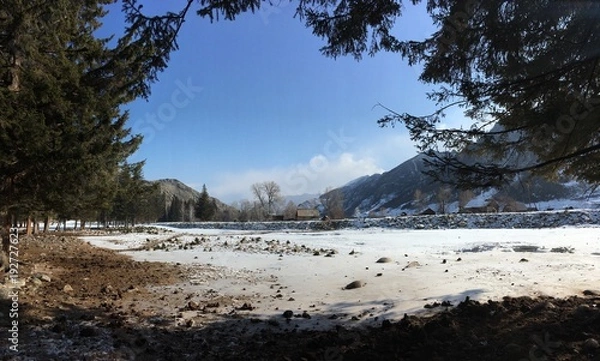 Obraz горный пейзаж Алтай, Еламан